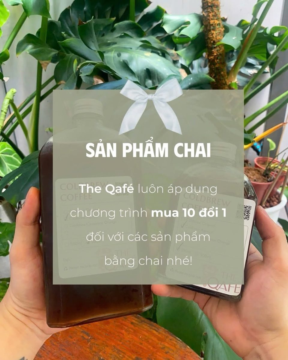 Hai chai coldbrew The Qafé — chương trình mua 10 đổi 1